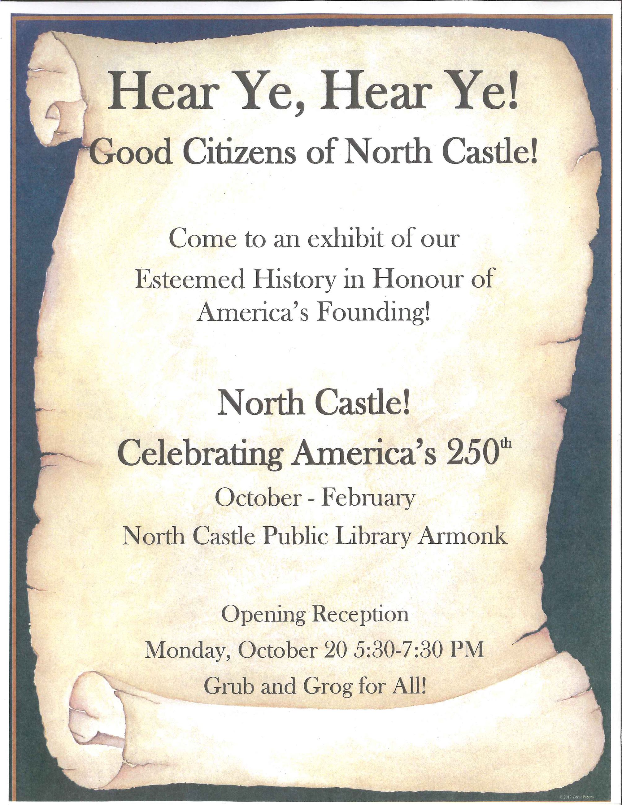 North Castle Revolutionary War 250 Time capsule Library show opening