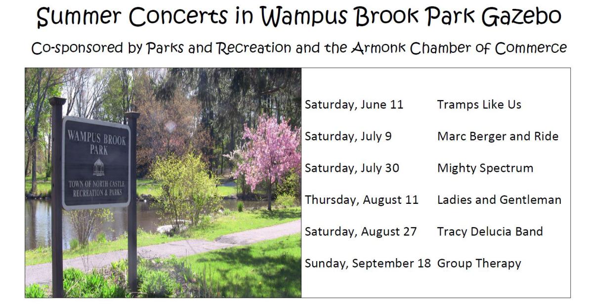 Summer Concerts in Wammpus Brook Park Gazebo Schedule