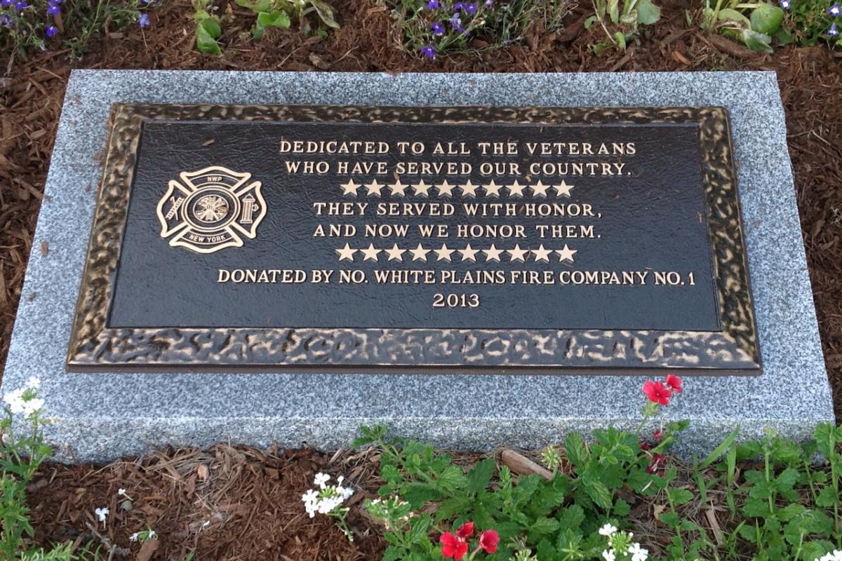 Veterans Memorial donated by the North White Plains Fire Dept