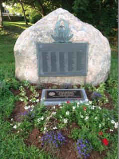 Monument donated by NW P Fire Dept. Honoring those who died during World War II
