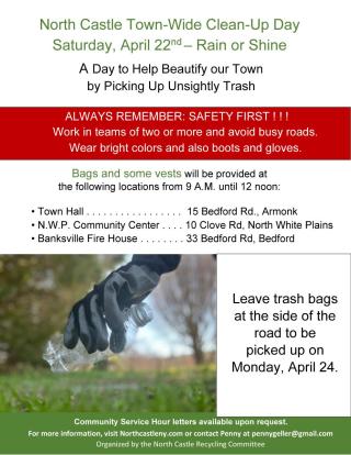 Town-Wide Clean-Up Day Saturday, April 22nd – Rain or Shine